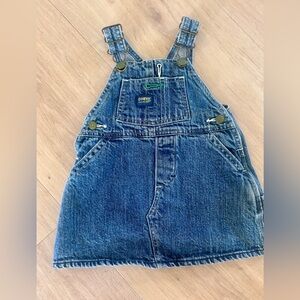 Vintage OshKosh B'gosh Blue Denim Overalls dress for Kids 12 months